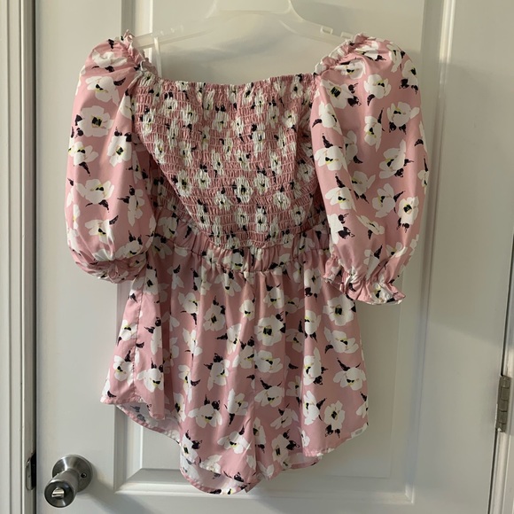 Pink floral SHEIN romper - Picture 2 of 2
